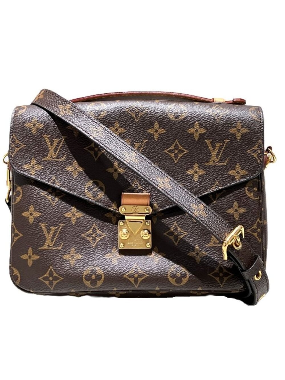 Louis Vuitton Pochette Metis MM Monogram Handbag Canvas